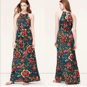 LOFT Tropical Maxi Dress L